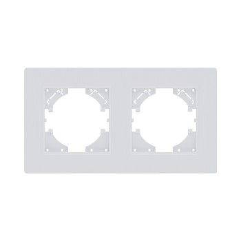Рамка 2-кратная белый матовый Kollinger Eleganz Plex EP2WM фото
