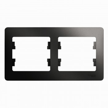 Рамка Антрацит 2-постовая Systeme Electric (Schneider Electric) Glossa GSL000702 фото