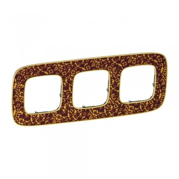 754443 Рамка Valena Allure Барокко Пурпур 3-постовая Legrand фото