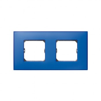 27772-67 Рамка декоративная, 2 поста, (+суппорт), Simon 27 Neos, Матовый, васильковый фото