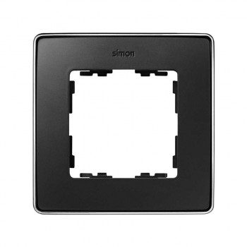 8201610-241 Рамка декоративная, 1 пост, Select, Simon 82 Detail, графит-хром фото