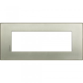 HW4806TIS Рамка 1 пост AIR, прямоугольная форма. МАТОВАЯ ПОВЕРХНОСТЬ. Цвет Матовый титан. Итальянский стандарт, 6 модулей. Bticino AXOLUTE фото