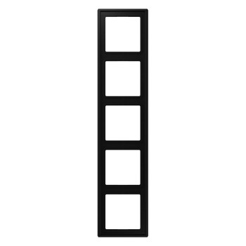 LS985SWM Рамка LS 990 5 постовая дюропласт. черный матовый Jung фото