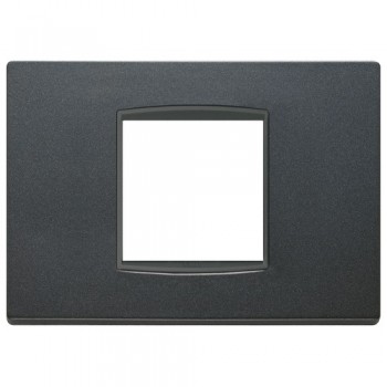 20652.15 Рамка Eikon Total Look антрацит матовый 2 модуля Vimar фото