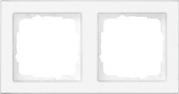 071222 Рамка E2 Белый глянец 2-постовая Gira фото