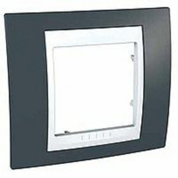 MGU6.002.877 Рамка Unica Хамелеон Серо-зеленый / Белый 1-постовая Schneider Electric фото