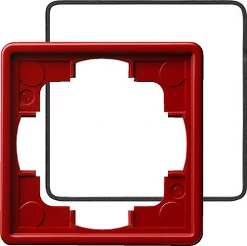 025143 Рамка с уплотнительной вставкой S-color Красный 1-постовая Gira фото