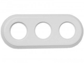 31803172 Рамка Garby Colonial Белая керамика 3-постовая Fontini фото