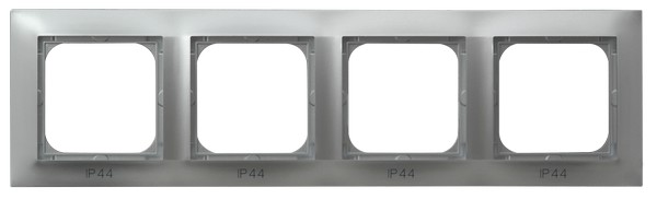

RH-4Y/18 Рамка Ospel Impresja Серебро 4-постовая для выключателя IP-44, RH-4Y/18