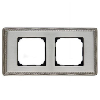 39822512 Рамка с квадратным вырезом Venezia Metal Хром 2-постовая Fontini фото