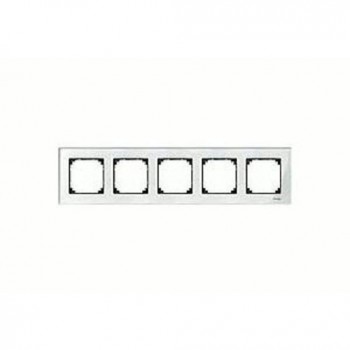 MTN404519 Рамка M-Elegance Белый бриллиант 5-постовая Merten фото