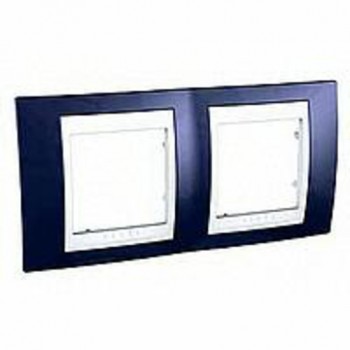 MGU6.004.842 Рамка Unica Хамелеон индиго / Белый 2-постовая Schneider Electric фото