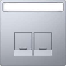 

MTN4574-6036 D-life центральная накладка для 2-х модульных разъемов se, нерж. сталь Merten, D-Life MTN4574-6036