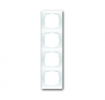1724-214 Рамка Spring Альпийский белый 4-постовая ABB фото