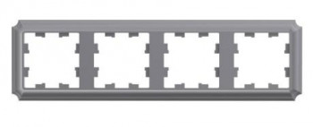 4-постовая рамка сталь Systeme Electric (Schneider Electric) AtlasDesign Antique ATN100904 фото