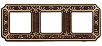 FD01353PB Рамка Siena Bright Patina 3-постовая Fede фото