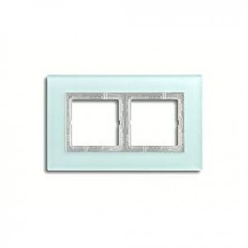 LSP982GLAS Рамка LS Plus Светло-зеленый 2-постовая Jung фото
