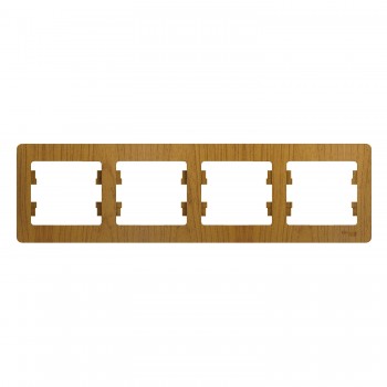 Рамка дерево дуб 4-постовая Systeme Electric (Schneider Electric) Glossa GSL000504 фото