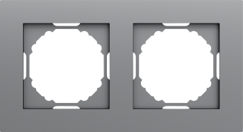 Рамка 2-я, матовый серый Donel A07 DE21240 фото