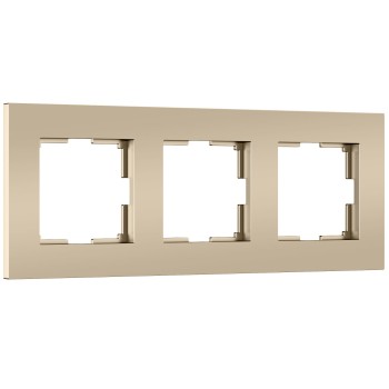 Рамка на 3 поста Slab (шампань софт) Werkel a071625 W0032911 фото