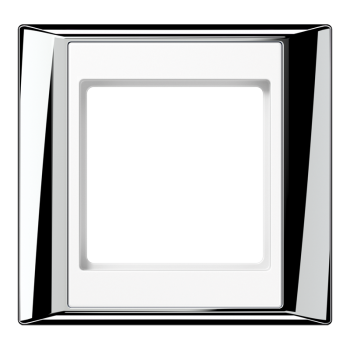 AP581GCRWW Рамка A Plus Хром / Белый 1-постовая Jung фото