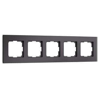 Рамка на 5 постов Senso (черный, стекло soft-touch) Werkel W0053108 a069969 фото
