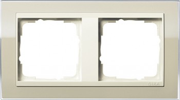 0212771 Рамка Event Clear Песочный / Кремовый 2-постовая Gira фото