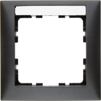 10119969 Рамка с полем для надписей S.1 Антрацит с блеском 1-постовая Berker фото