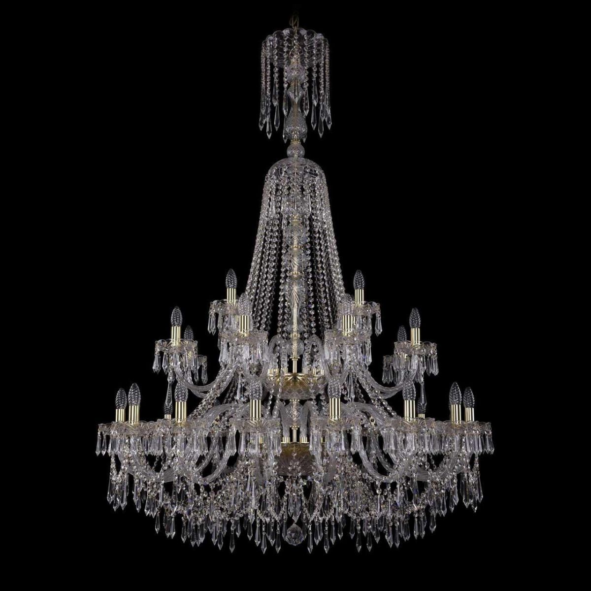 

Подвесная люстра Bohemia Ivele 1403/16+8+4/400/XL-163/2d/G, Золотой, 1403 Gold 1403/16+8+4/400/XL-163/2d/G