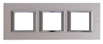 HA4802M3HNX Рамка Axolute Квадрат Титан 2+2+2 модуля Bticino фото