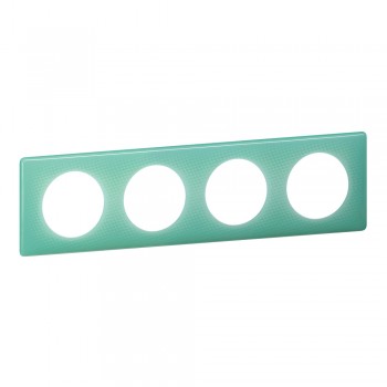 066644 Рамка Celiane Классика Бирюзовый муар 4-постовая Legrand фото