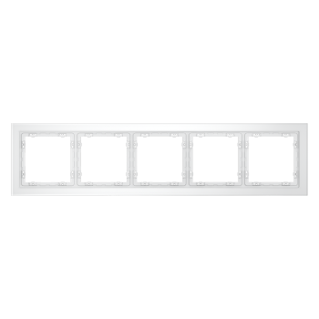 Рамка на 5 постов, белый,матовый,стекло Voltum S70 VLS110502 фото