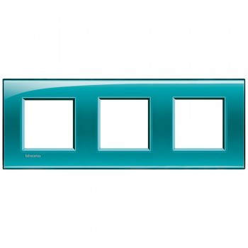 LNA4802M3VD Рамка LivingLight Квадрат Зеленый 2+2+2 модуля Bticino фото