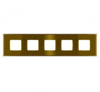 FD01435OBOB Рамка Belle Epoque Metal Bright gold / Bright gold 5-постовая гор/верт. Fede фото