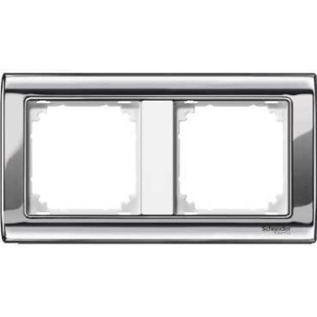 MTN477219 Рамка M-Star Хром/полярно-белый 2-постовая Merten фото