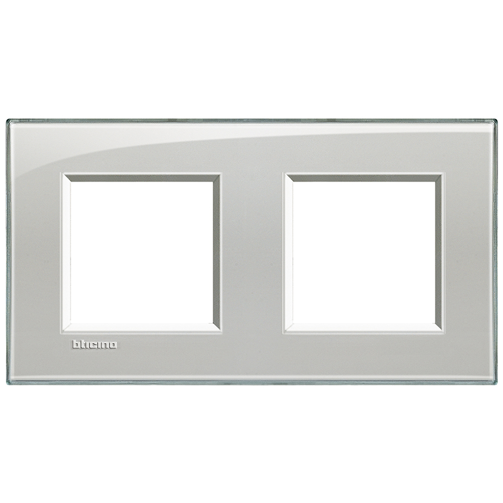 

LNA4802M2KG Рамка LivingLight Квадрат Серое небо 2+2 модуля Bticino, LivingLight Квадрат LNA4802M2KG