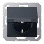

EP421KLAN EcoProfi Штепсельная розетка SCHUKO 16A, 250V~ с крышкой; антрацит Jung, ECO Profi Deco EP421KLAN