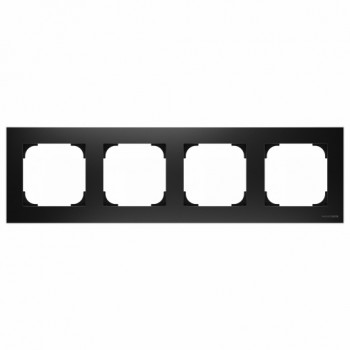 Рамка 4-постовая, черный бархат ABB Sky 8574 NS фото