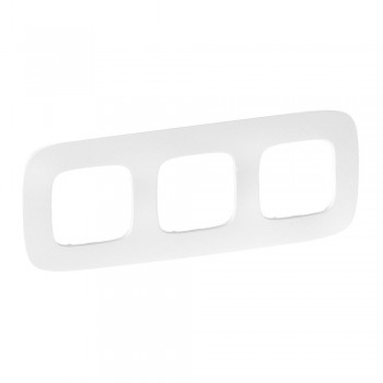 754373 Рамка Valena Allure Тиснение белый 3-постовая Legrand фото