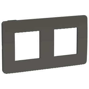NU280422 Рамка Unica Studio Color Дымчато-серый / Антрацит 2-постовая Schneider Electric фото