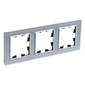 Рамка тройная алюминий стекло Systeme Electric (Schneider Electric) AtlasDesign Nature ATN320303 фото