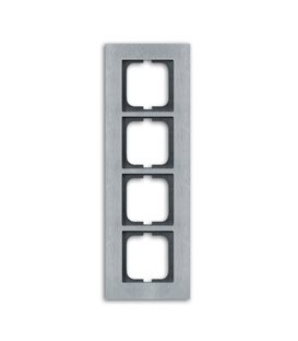 Рамка 4-постовая, глянцевый хром ABB Carat 1724-826-101 фото