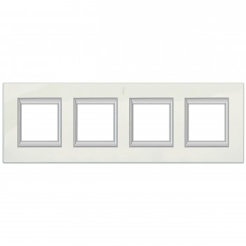 HA4802/4BG Рамка Axolute Квадрат Фарфор 2+2+2+2 модуля вертикальная Bticino фото