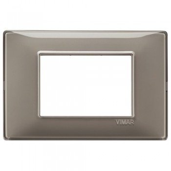 14653.40 Рамка Plana Серый пепельный 3-модульная Vimar фото