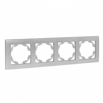 Рамка 4-местная сталь EKF Валенсия EWM-G-304-30 фото