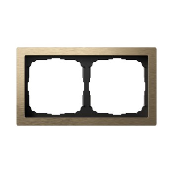 Рамка 2 поста металл латунь Systeme Electric Artgallery pure GAL312202 фото