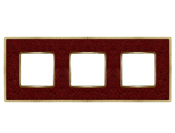 FD01463PROB Рамка Belle Epoque Corinto Pompeired / bright gold 3-постовая гор/верт. Fede фото