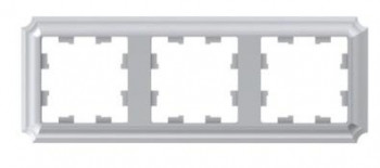 3-постовая рамка алюминий Systeme Electric (Schneider Electric) AtlasDesign Antique ATN100303 фото