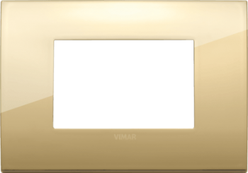 19653.07 Рамка Arke Classic Золото 3-модульная Vimar фото