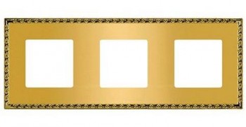 FD01213OR Рамка Toledo Real Gold 3-постовая Fede фото